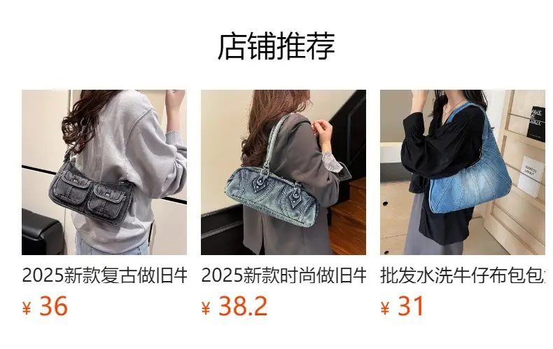 Denim Shoulder Bag for Women 2025 Trendy Casual Handbag — feature 1