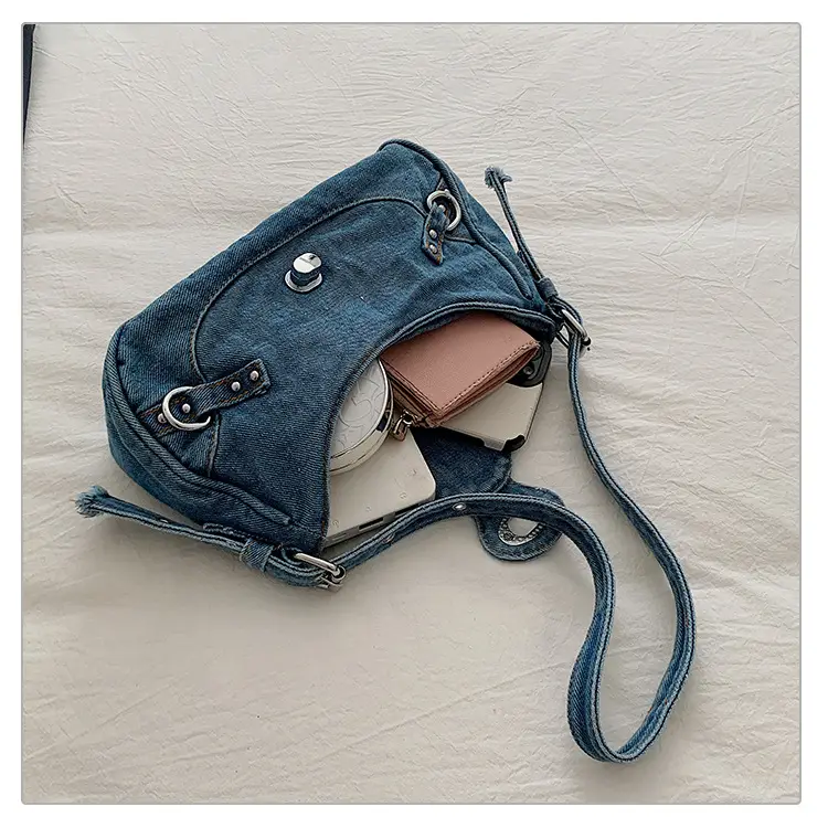 Denim Shoulder Bag for Women 2025 Trendy Casual Handbag — feature 11
