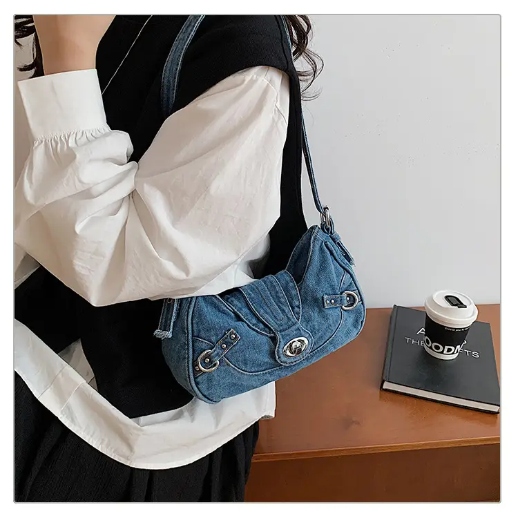 Denim Shoulder Bag for Women 2025 Trendy Casual Handbag — feature 13