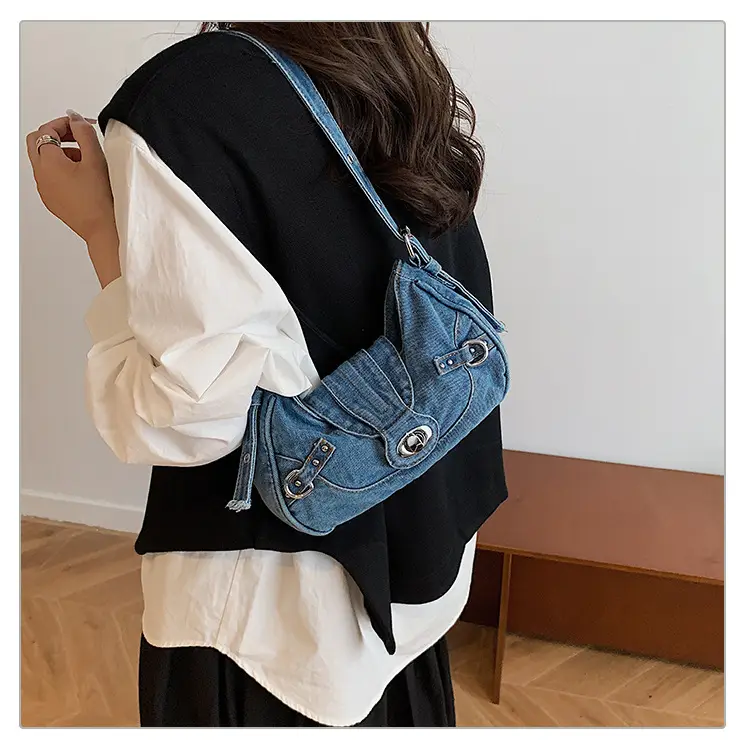 Denim Shoulder Bag for Women 2025 Trendy Casual Handbag — feature 18