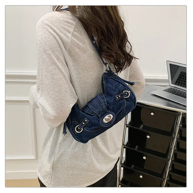Denim Shoulder Bag for Women 2025 Trendy Casual Handbag — feature 23