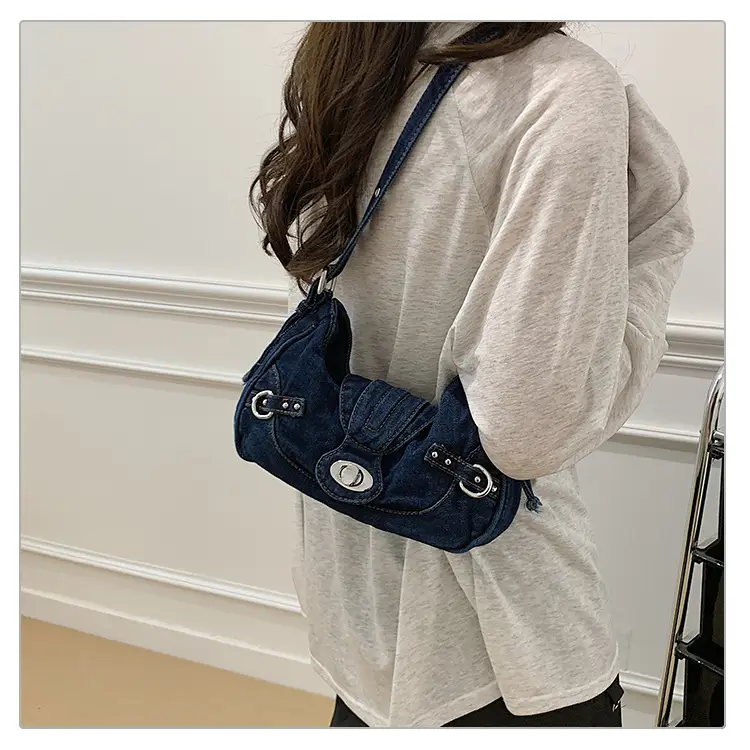 Denim Shoulder Bag for Women 2025 Trendy Casual Handbag — feature 24