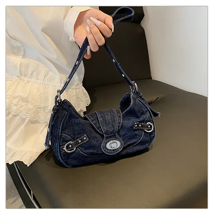 Denim Shoulder Bag for Women 2025 Trendy Casual Handbag — feature 28