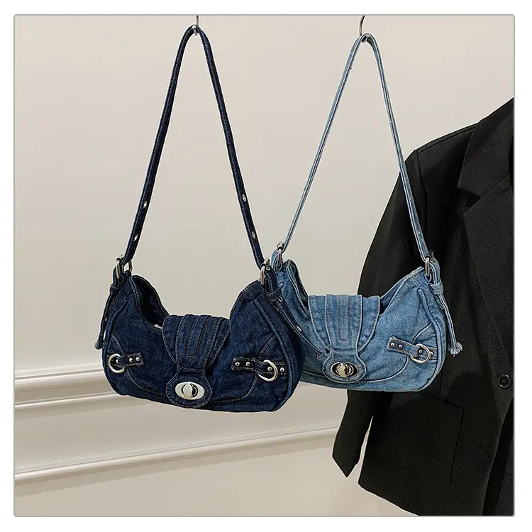 Denim Shoulder Bag for Women 2025 Trendy Casual Handbag — feature 29