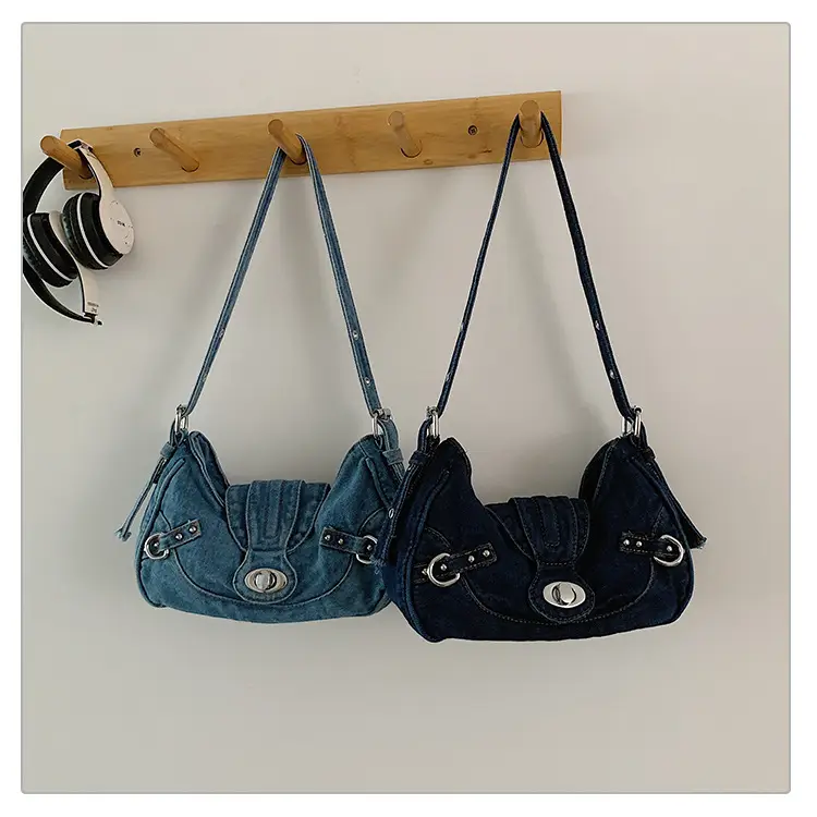 Denim Shoulder Bag for Women 2025 Trendy Casual Handbag — feature 30