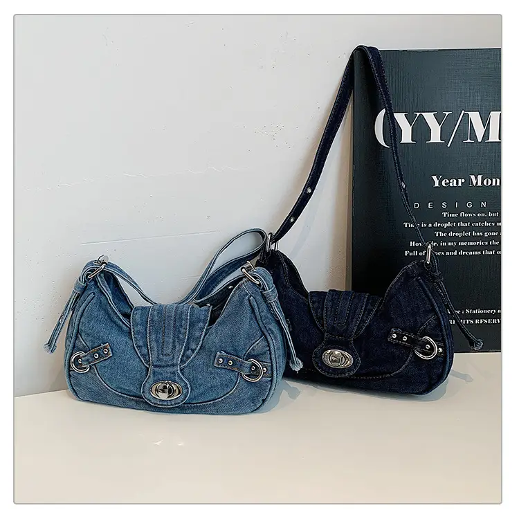 Denim Shoulder Bag for Women 2025 Trendy Casual Handbag — feature 31