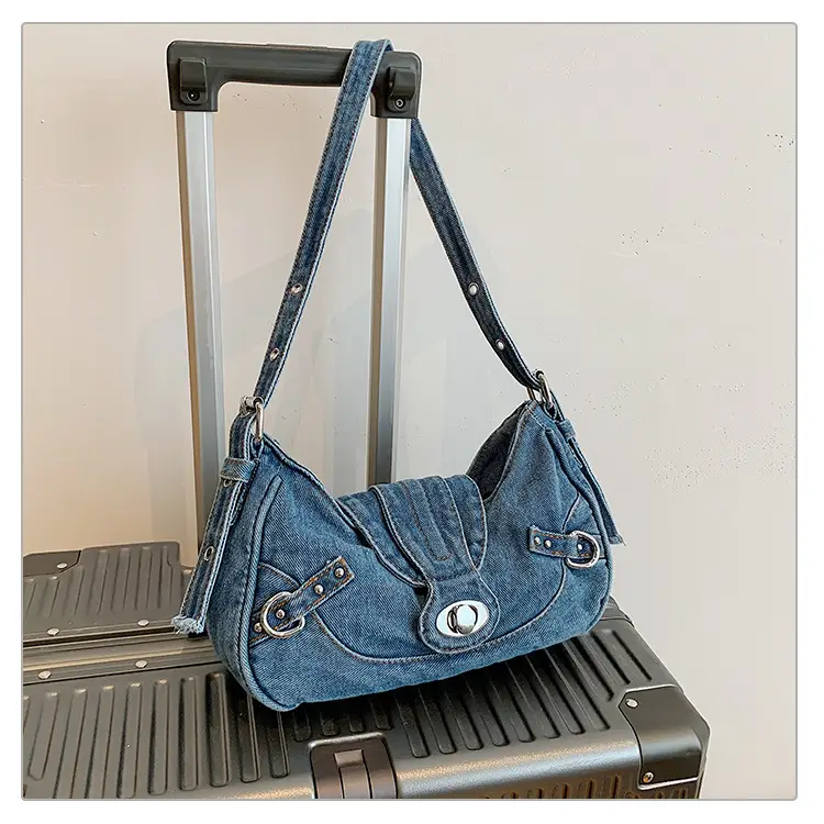 Denim Shoulder Bag for Women 2025 Trendy Casual Handbag — feature 32