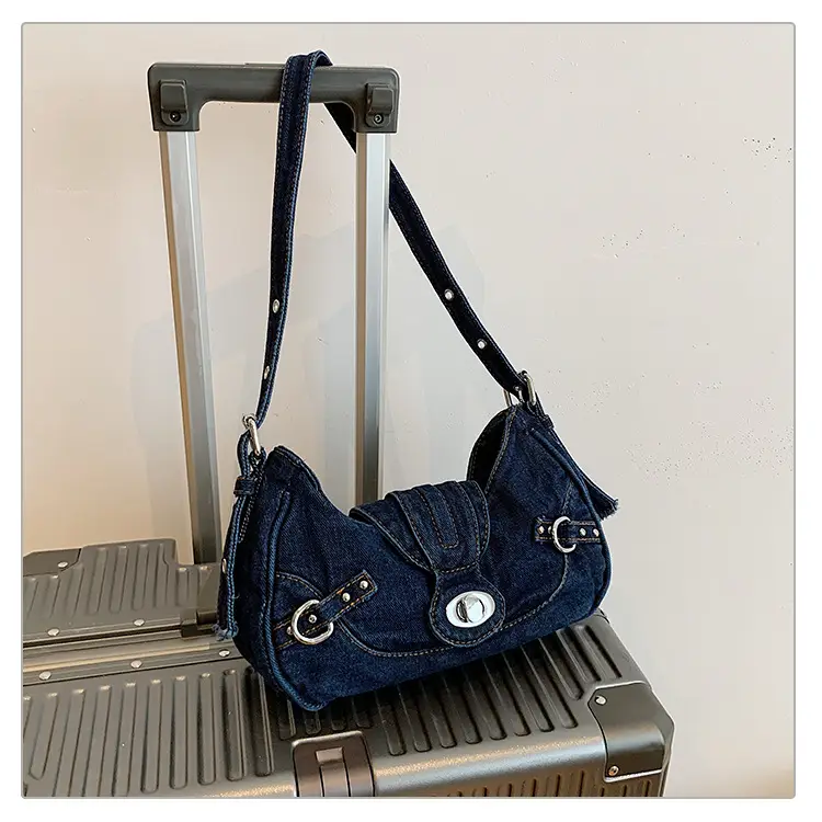 Denim Shoulder Bag for Women 2025 Trendy Casual Handbag — feature 33