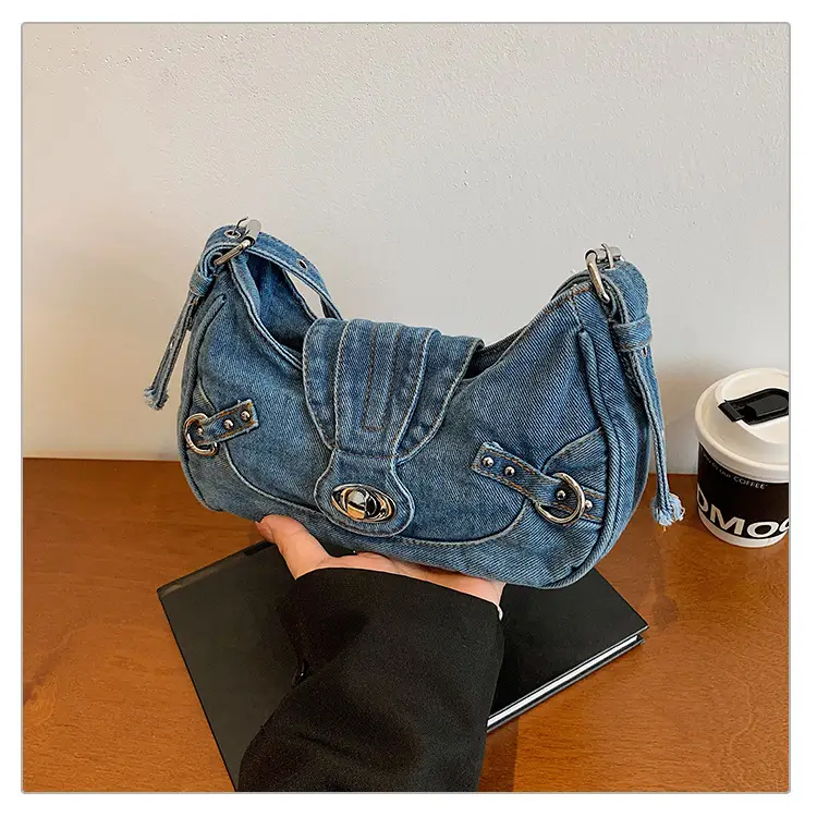 Denim Shoulder Bag for Women 2025 Trendy Casual Handbag — feature 35