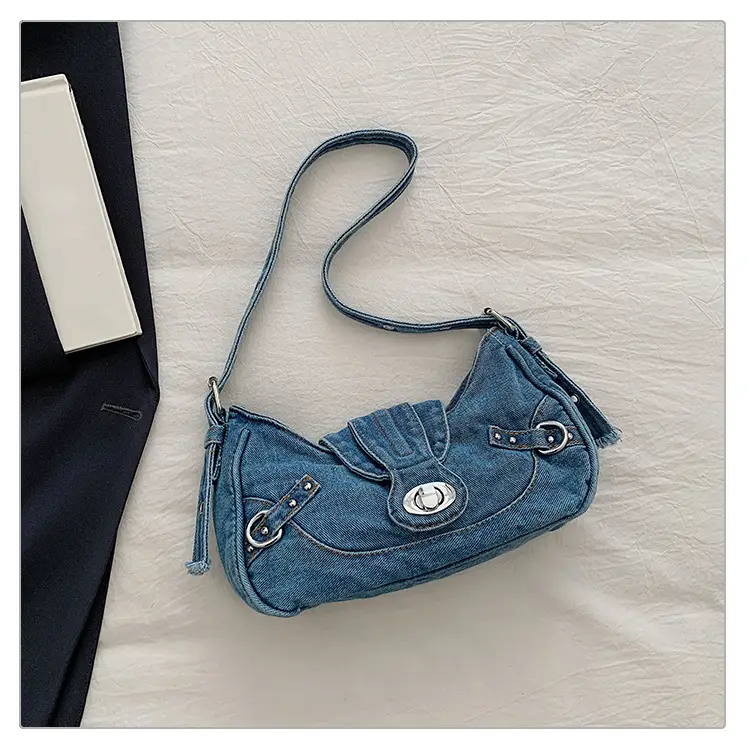 Denim Shoulder Bag for Women 2025 Trendy Casual Handbag — feature 36