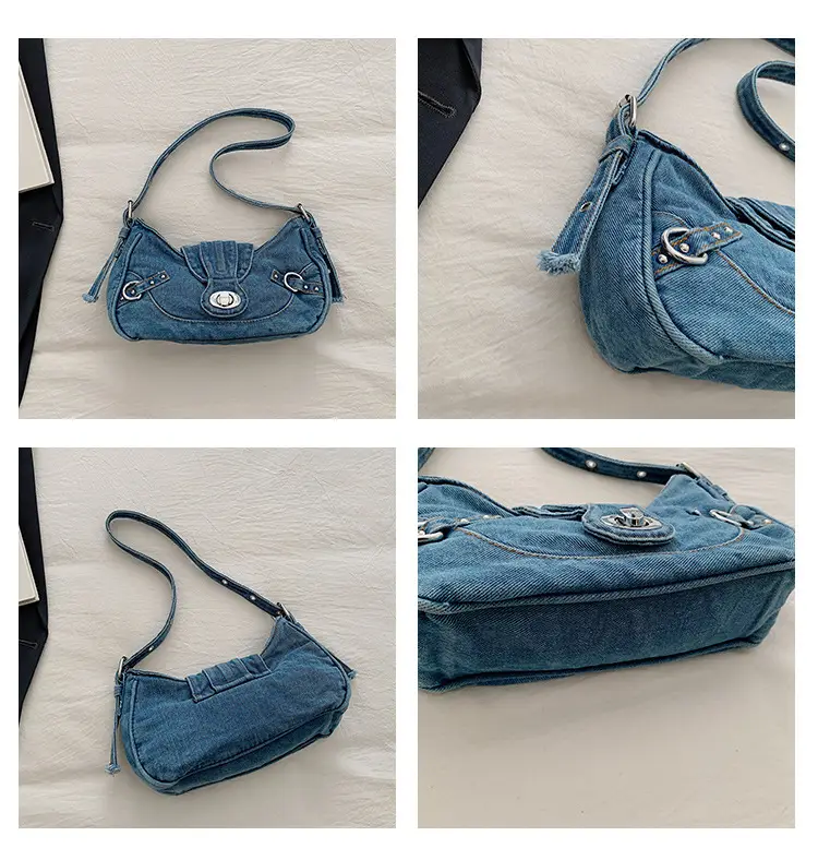 Denim Shoulder Bag for Women 2025 Trendy Casual Handbag — feature 5