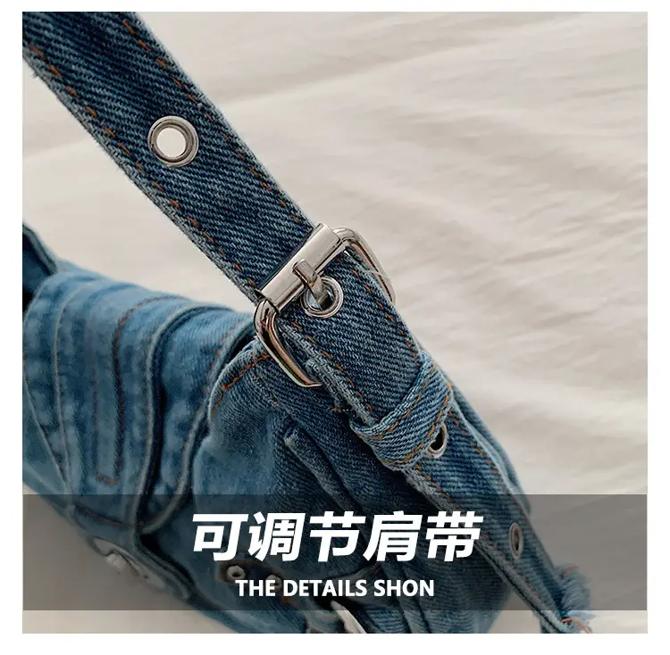 Denim Shoulder Bag for Women 2025 Trendy Casual Handbag — feature 8