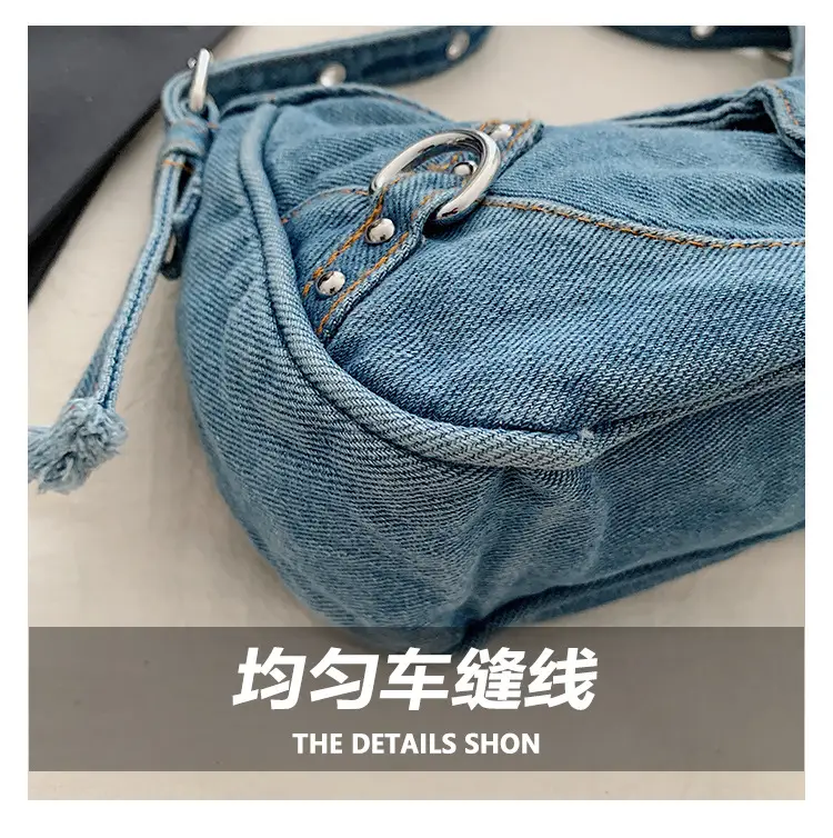 Denim Shoulder Bag for Women 2025 Trendy Casual Handbag — feature 9