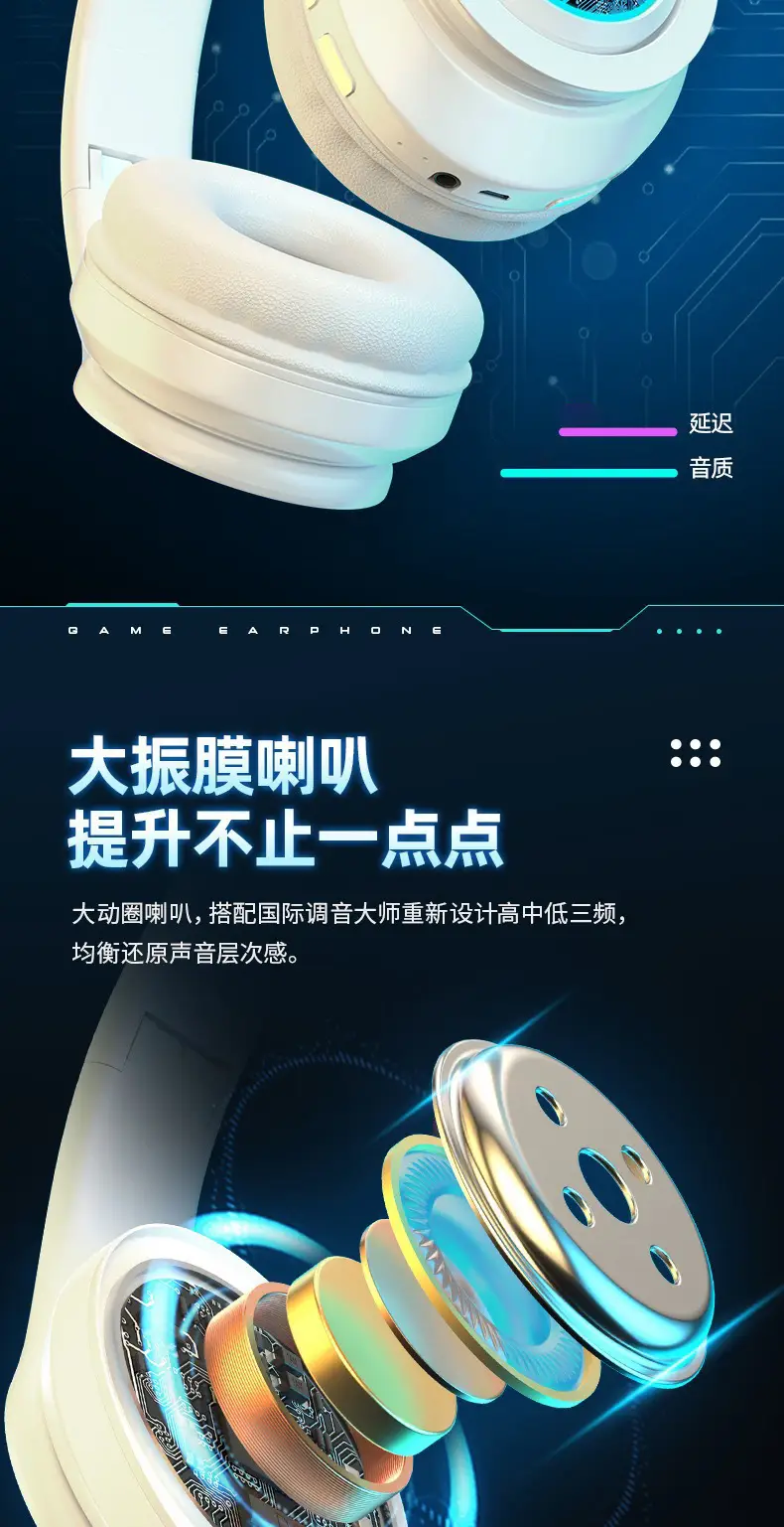 Luminous Bluetooth Headset for Sports & Gaming β feature 3