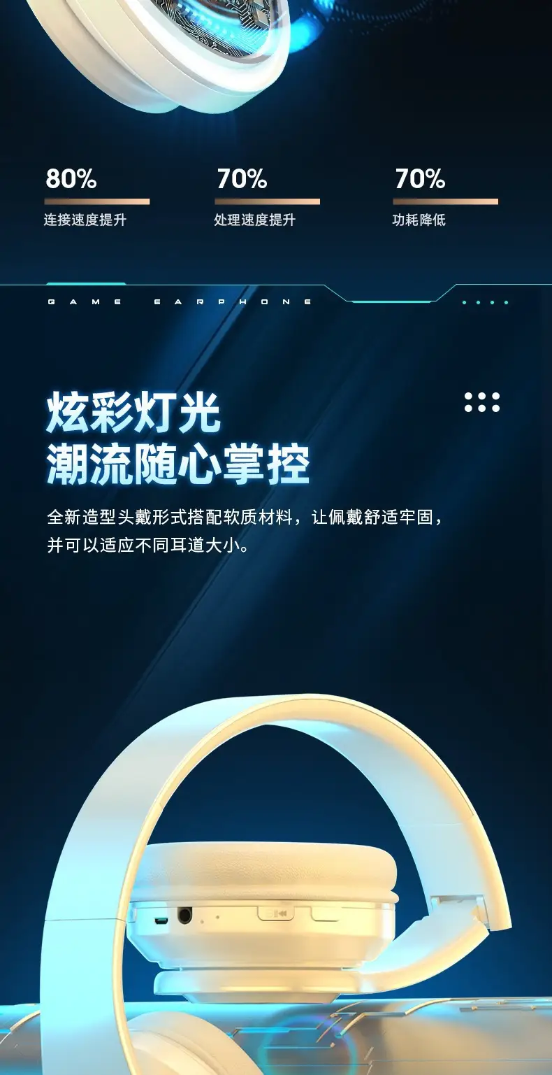 Luminous Bluetooth Headset for Sports & Gaming β feature 4
