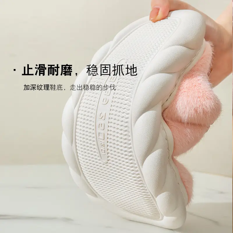 Pink Cotton Slippers for Women Winter Warm Indoor Wear - Image 11