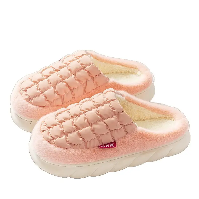Pink Cotton Slippers for Women Winter Warm Indoor Wear - Image 13