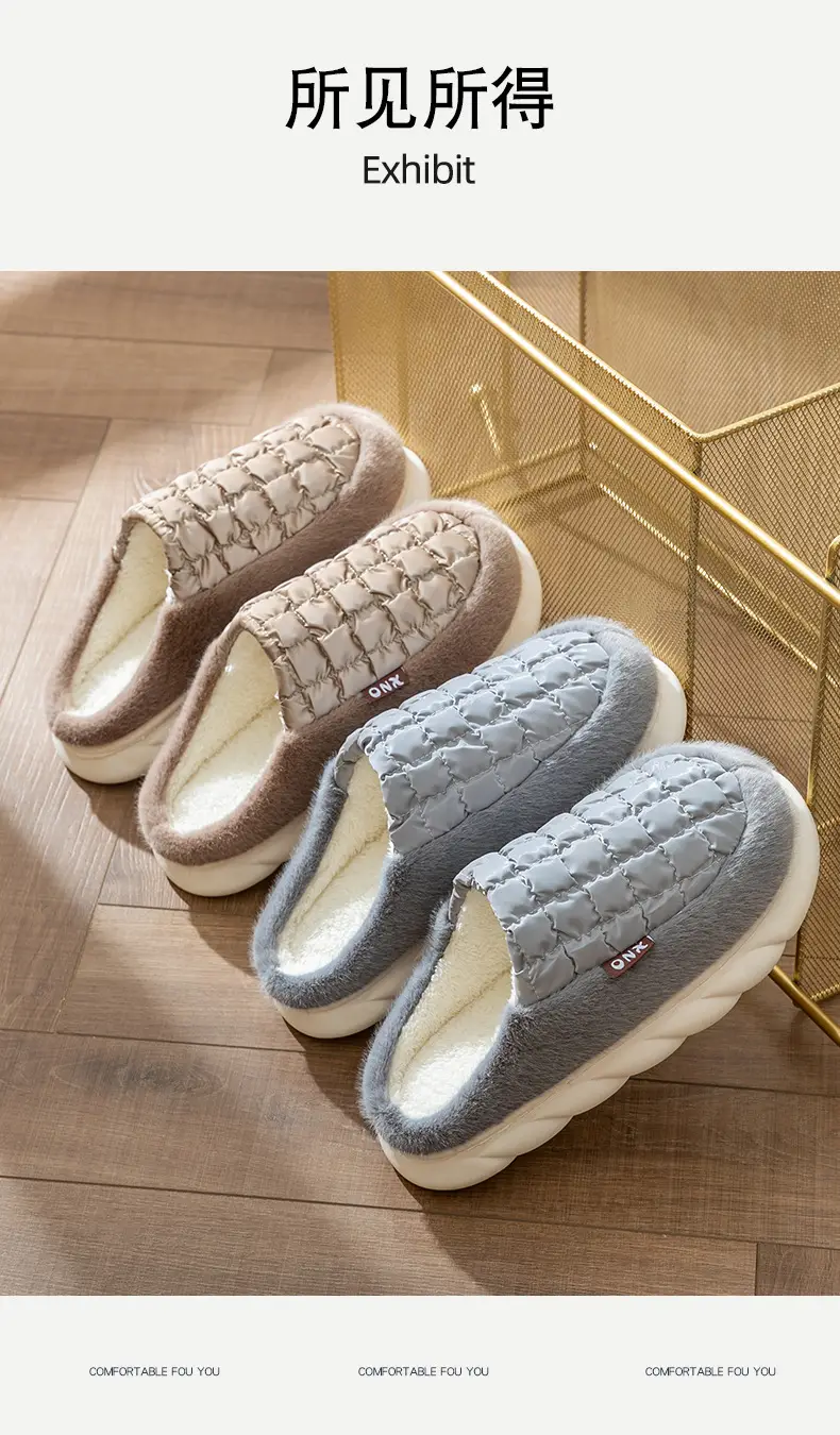 Pink Cotton Slippers for Women Winter Warm Indoor Wear — feature 11