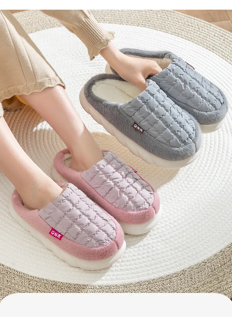 Pink Cotton Slippers for Women Winter Warm Indoor Wear — feature 4