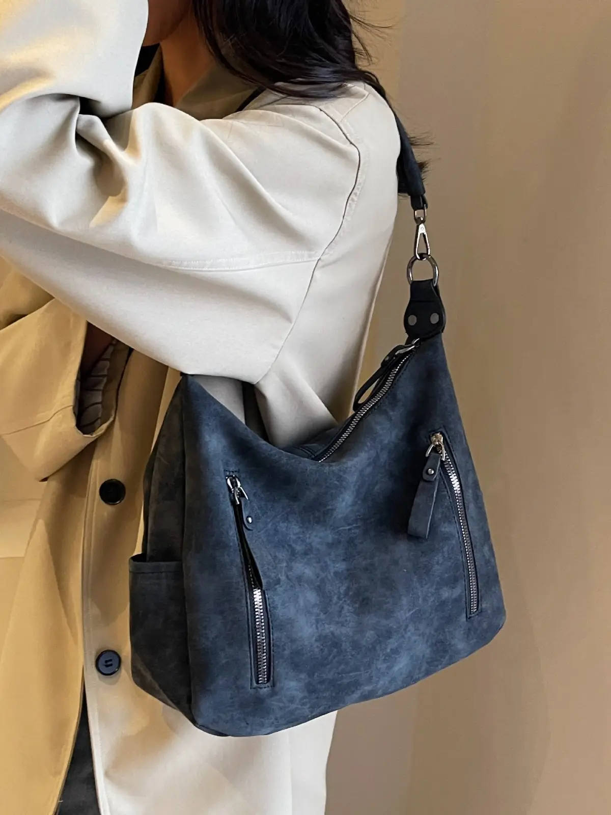 Retro Frosted Crossbody Bag Women Large Capacity - Image 4
