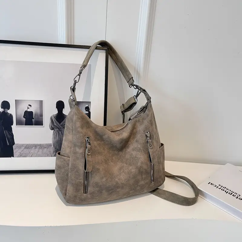 Retro Frosted Crossbody Bag Women Large Capacity - Image 2
