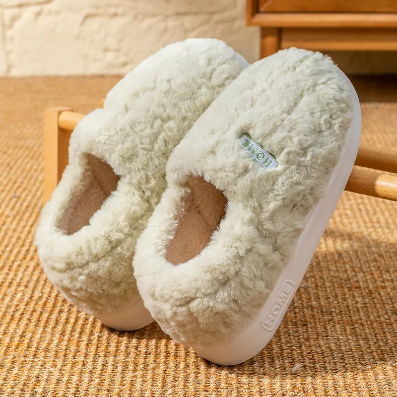 2025 Winter Plush Cotton Slippers with Heel - Image 2