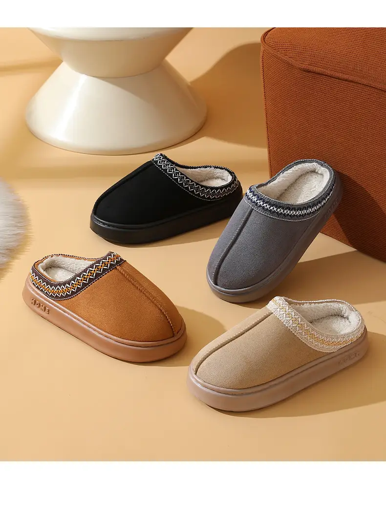 2025 Winter Cotton Slippers Thick Soled Warm Couples — feature 15