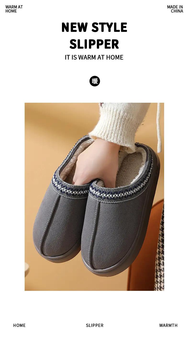 2025 Winter Cotton Slippers Thick Soled Warm Couples — feature 2