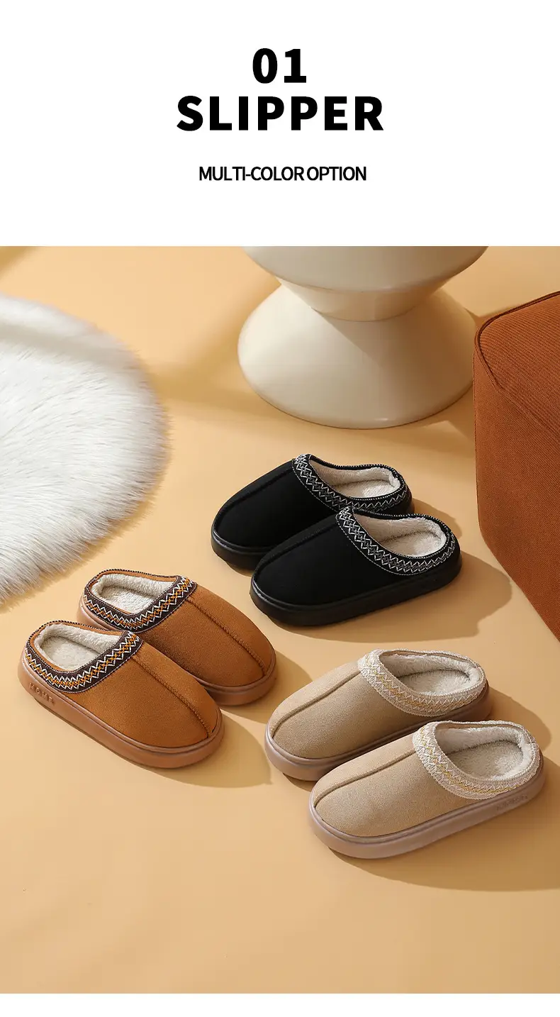 2025 Winter Cotton Slippers Thick Soled Warm Couples — feature 3