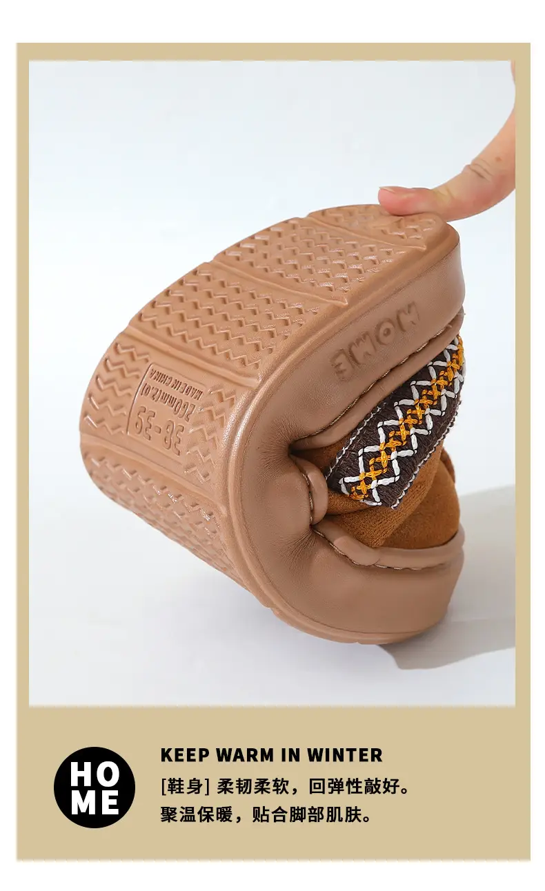 2025 Winter Cotton Slippers Thick Soled Warm Couples — feature 7