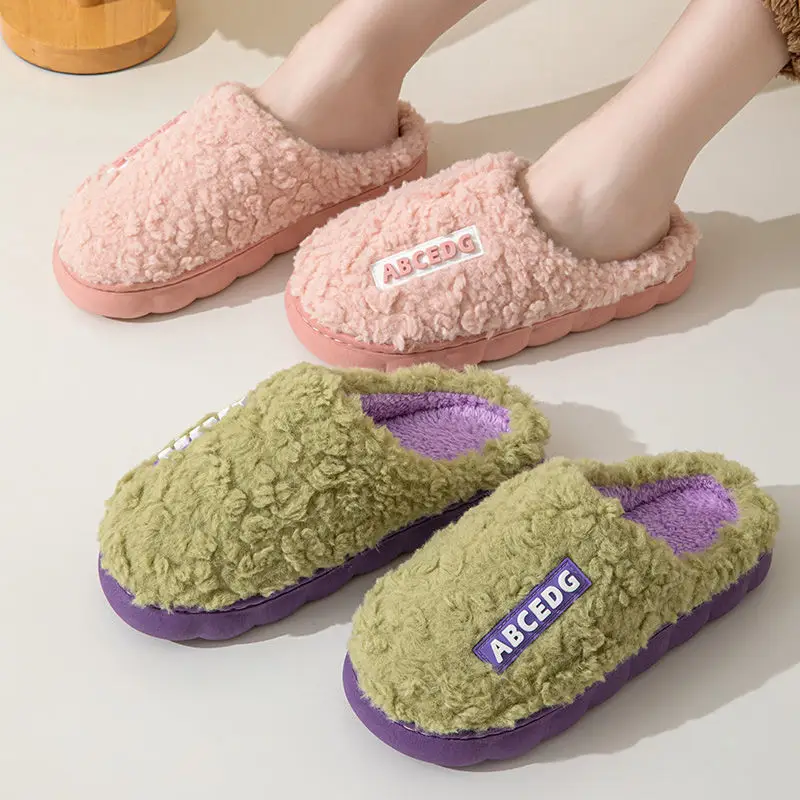 Warm Plush Cotton Slippers for Men Women Winter Indoor - Image 21