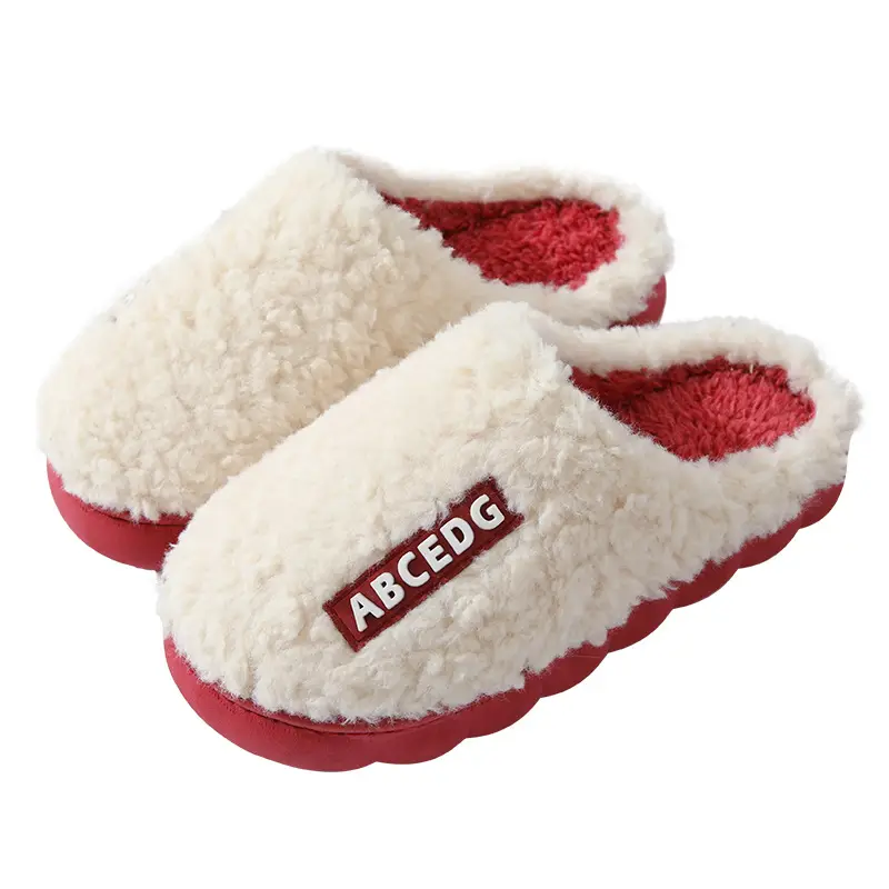 Warm Plush Cotton Slippers for Men Women Winter Indoor - Image 23