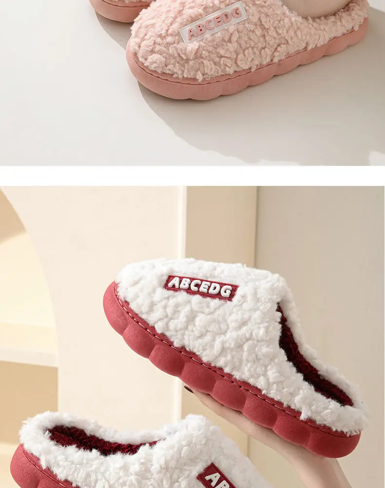 Warm Plush Cotton Slippers for Men Women Winter Indoor — feature 14