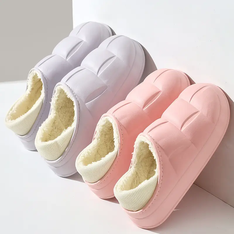 New Flower Cotton Slippers for Women, Plush and Cute, Couple Autumn and Winter Cotton Slippers for Men, Fleece-Lined to Keep Warm at Home - Image 25