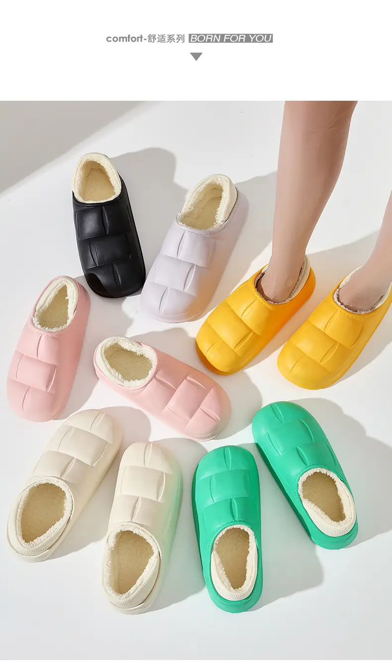 New Flower Cotton Slippers for Women, Plush and Cute, Couple Autumn and Winter Cotton Slippers for Men, Fleece-Lined to Keep Warm at Home — feature 12