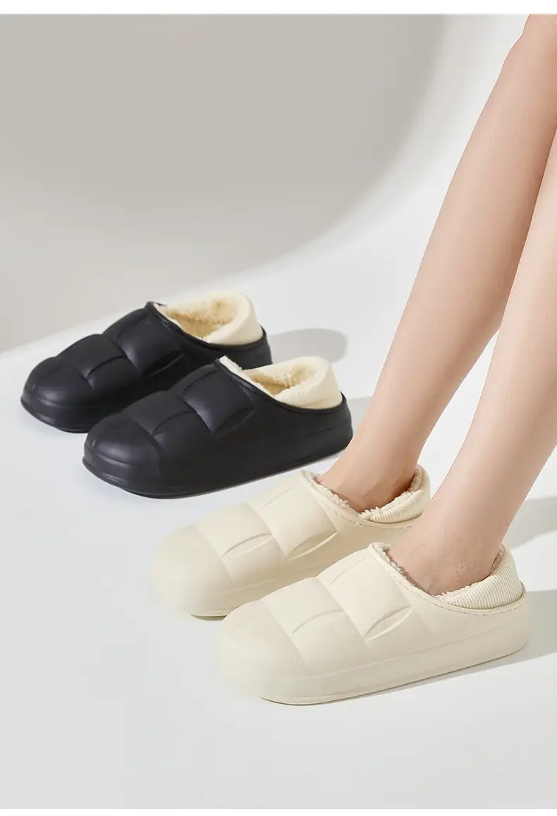 New Flower Cotton Slippers for Women, Plush and Cute, Couple Autumn and Winter Cotton Slippers for Men, Fleece-Lined to Keep Warm at Home — feature 13