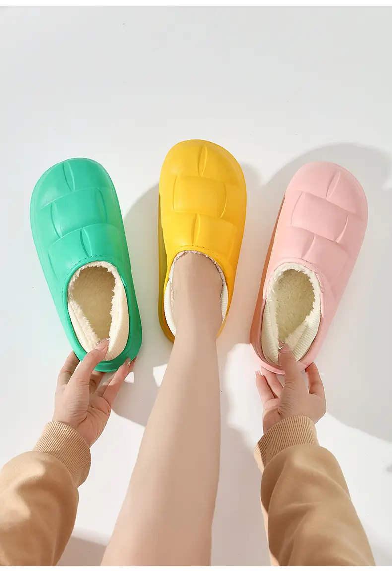 New Flower Cotton Slippers for Women, Plush and Cute, Couple Autumn and Winter Cotton Slippers for Men, Fleece-Lined to Keep Warm at Home — feature 15
