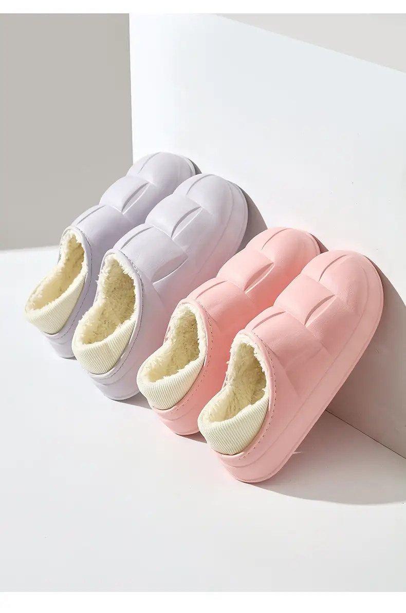 New Flower Cotton Slippers for Women, Plush and Cute, Couple Autumn and Winter Cotton Slippers for Men, Fleece-Lined to Keep Warm at Home — feature 16