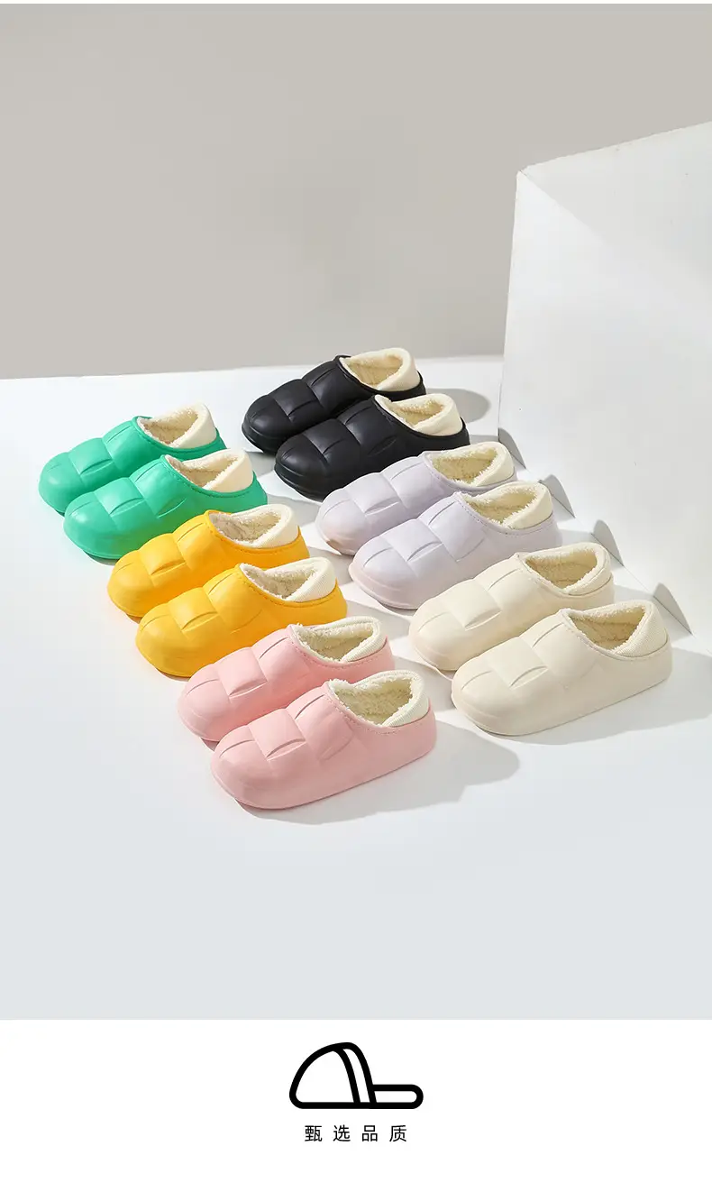 New Flower Cotton Slippers for Women, Plush and Cute, Couple Autumn and Winter Cotton Slippers for Men, Fleece-Lined to Keep Warm at Home — feature 17