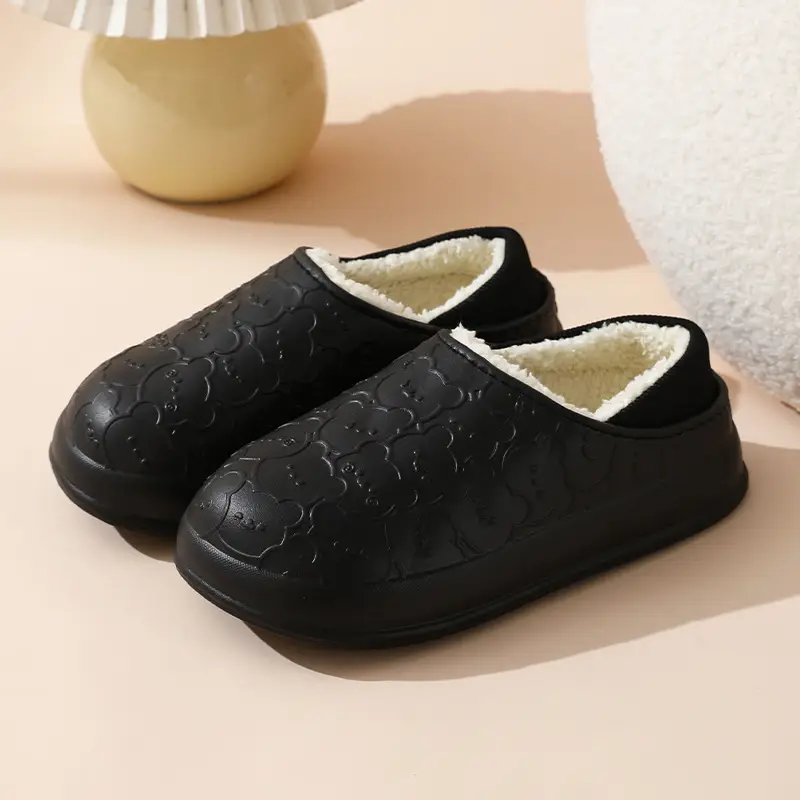New Flower Cotton Slippers for Women, Plush and Cute, Couple Autumn and Winter Cotton Slippers for Men, Fleece-Lined to Keep Warm at Home - Image 18