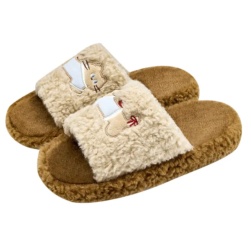 Lidani Furry Slippers for Women, 2026 New Model for Outdoor Wear, Indoor Home Thick-Soled Non-Slip Plush Cotton Slippers for Women - Image 8