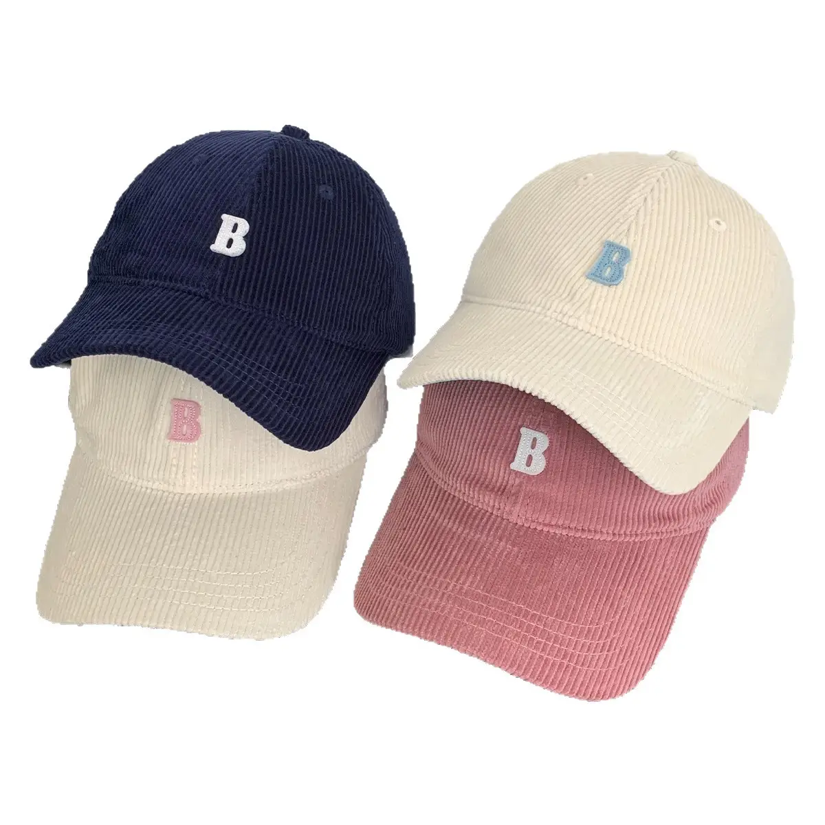 Women Navy Blue Duckbill Cap with Lettering - Image 11