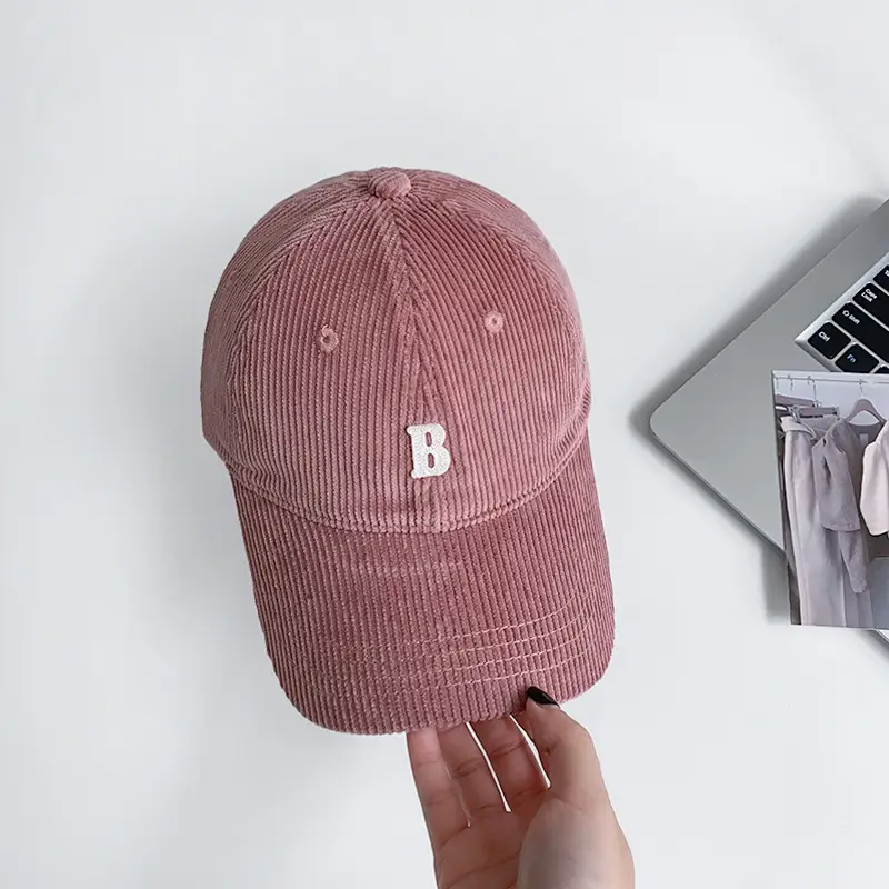 Women Navy Blue Duckbill Cap with Lettering — feature 12