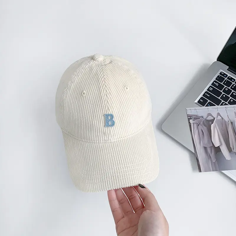 Women Navy Blue Duckbill Cap with Lettering — feature 13