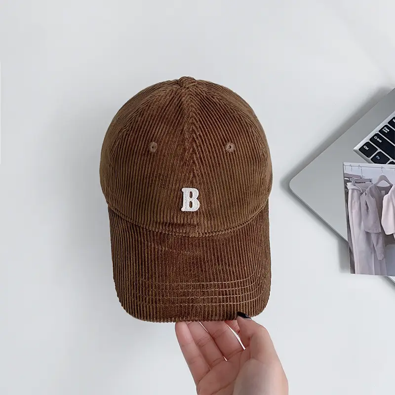 Women Navy Blue Duckbill Cap with Lettering — feature 14