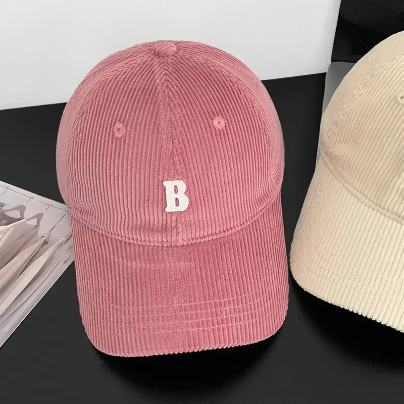 Women Navy Blue Duckbill Cap with Lettering — feature 3