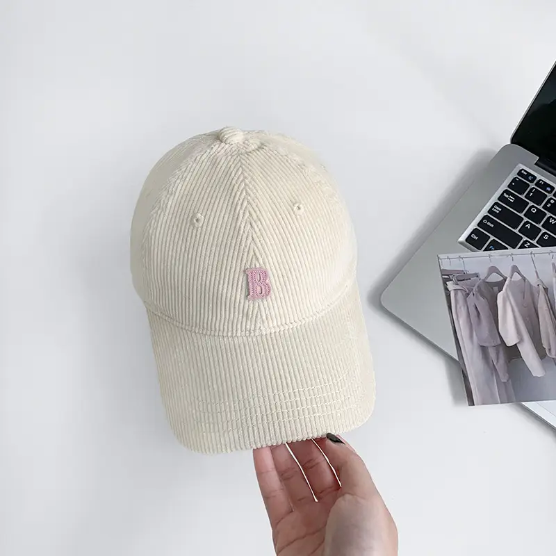 Women Navy Blue Duckbill Cap with Lettering — feature 9