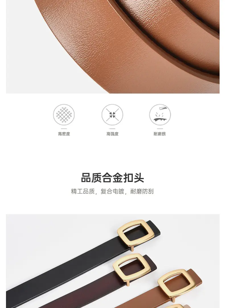 Brown Genuine Leather Belt for Women — feature 5