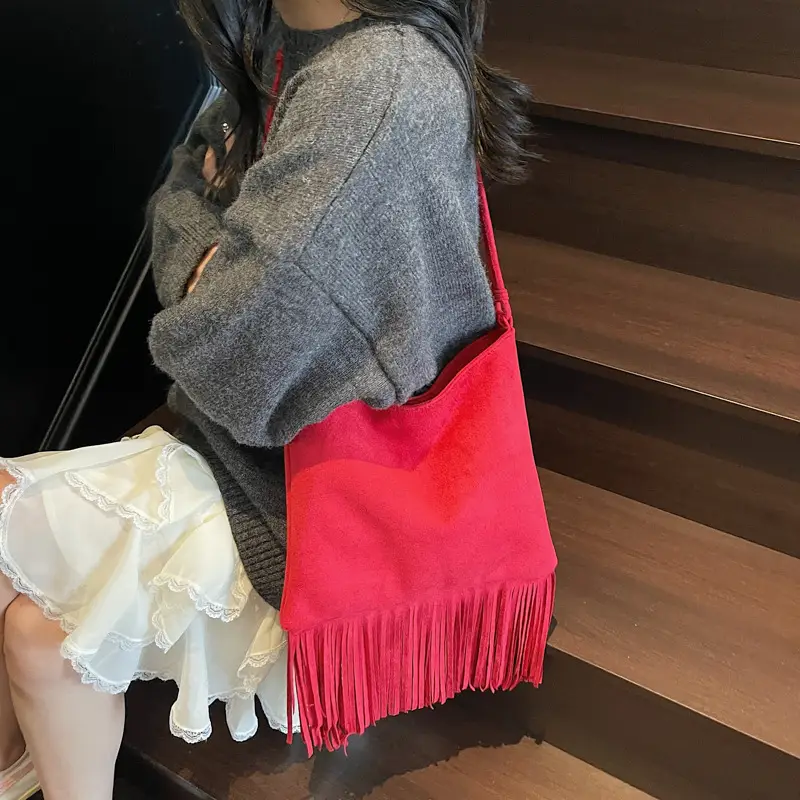 Brown Tassel Shoulder Bag for Women 2025 - Image 7