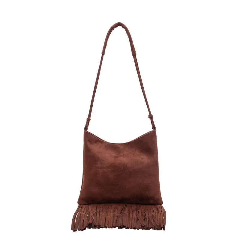 Brown Tassel Shoulder Bag for Women 2025 - Image 5